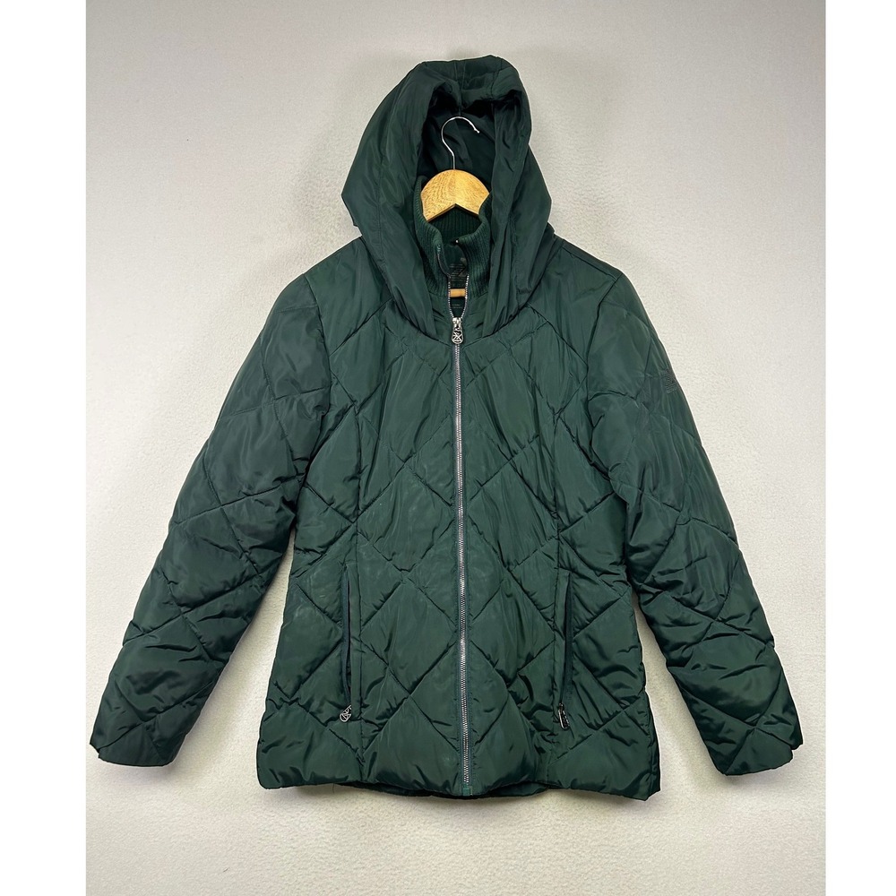 Outdoor Gorpcore ZeroXposur Women S Green Quilted Hooded Puffer Jacket Coat 6969